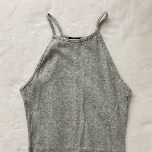 Ribbed High Neck Bodysuit